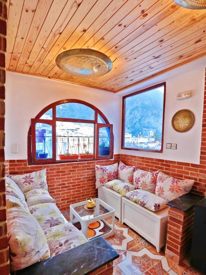 Aymane Rooftop Budget Panoramic Hotel Chefchaouen Bagian luar foto